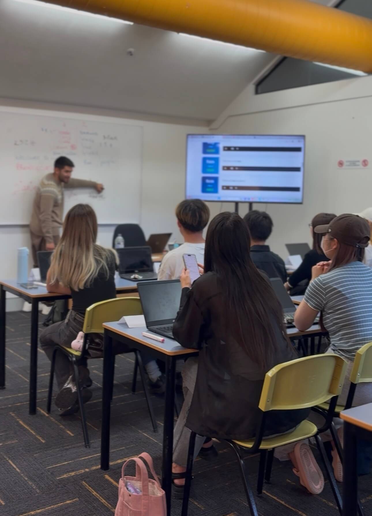 Student in classroom